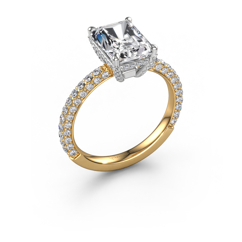 Image of Engagement ring Saskia RAD 2 585 gold Lab grown diamond 3.304 crt