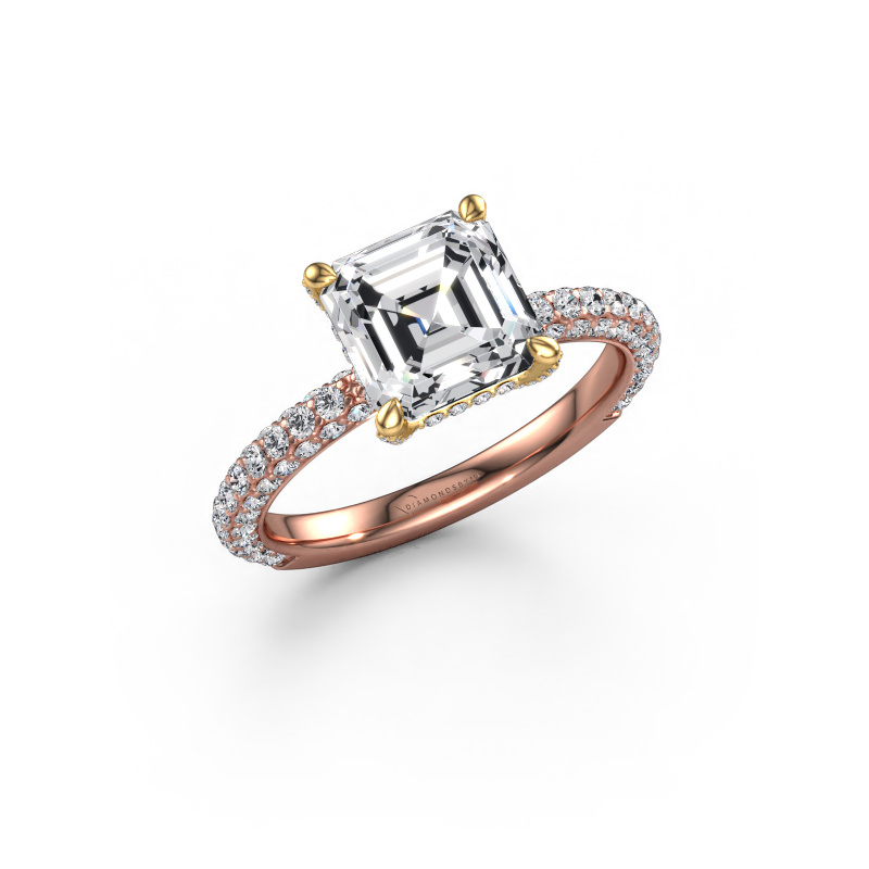 Image of Engagement ring Saskia 2 ASH 585 rose gold Lab grown diamond 3.284 crt