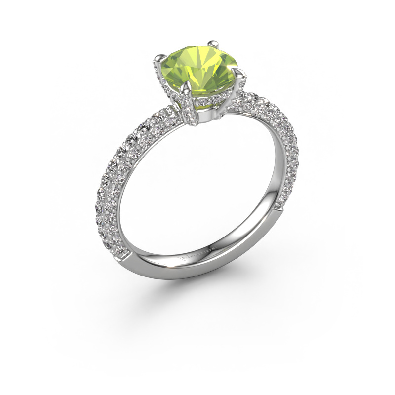 Bild von Verlobungsring Saskia rnd 2 950 Platin Peridot 7 mm