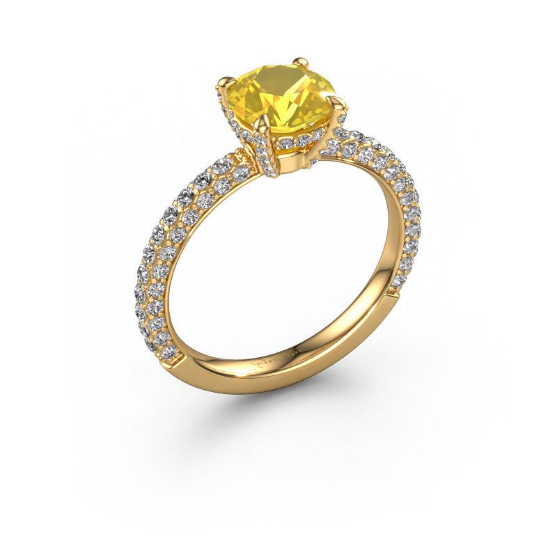 Bild von Verlobungsring Saskia rnd 2 585 Gold Gelb Saphir 7 mm