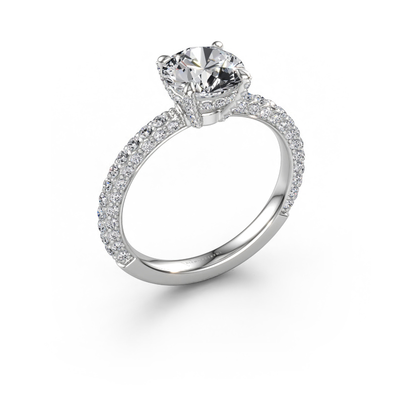 Immagine di Anello di fidanzamento Saskia RND 2 585 oro bianco Diamante lab grown 2.264 crt