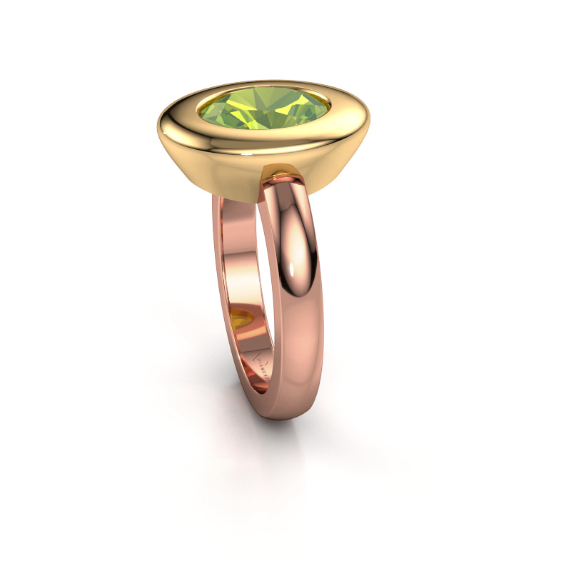 Afbeelding van Ring Selene 1 585 rosé goud Peridoot 9x7 mm