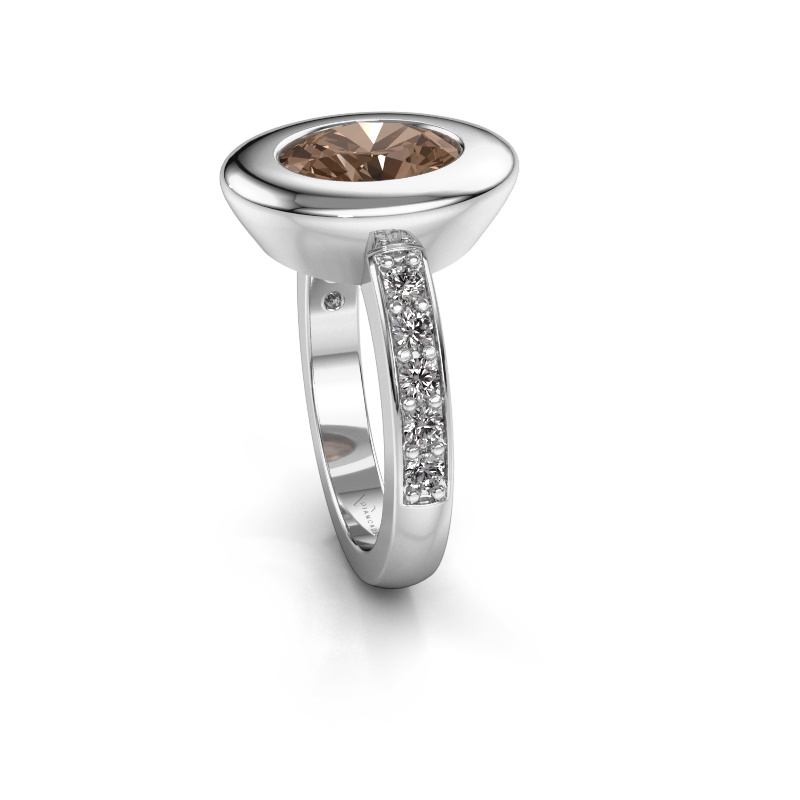 Afbeelding van Ring Selene 2 950 platina Bruine diamant 2.10 crt