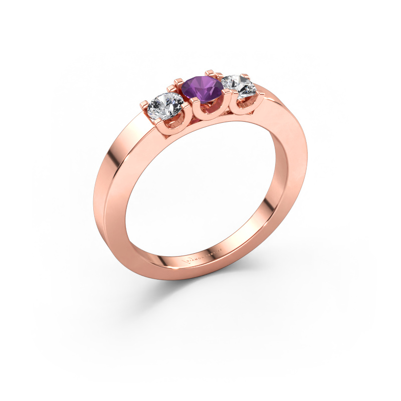 Immagine di Anello Selina 1 585 oro rosa Ametista 3.7 mm