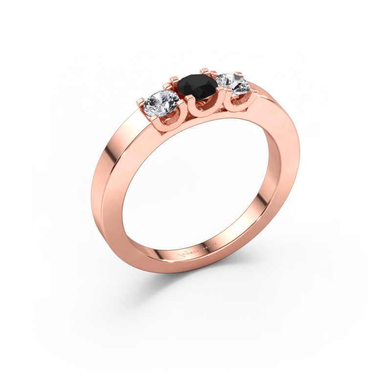 Immagine di Anello Selina 1 585 oro rosa Diamante nero 0.54 crt