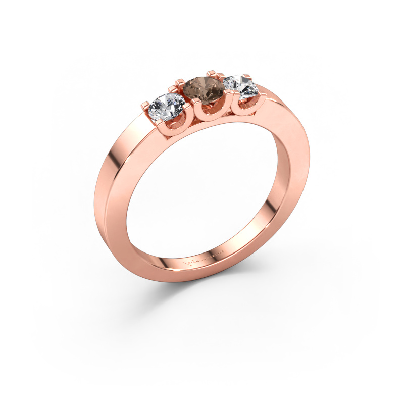 Immagine di Anello Selina 1 585 oro rosa Diamante marrone 0.50 crt