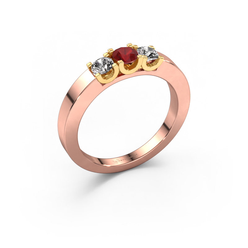 Bild von Ring Selina 1 585 Roségold Rubin 3.7 mm