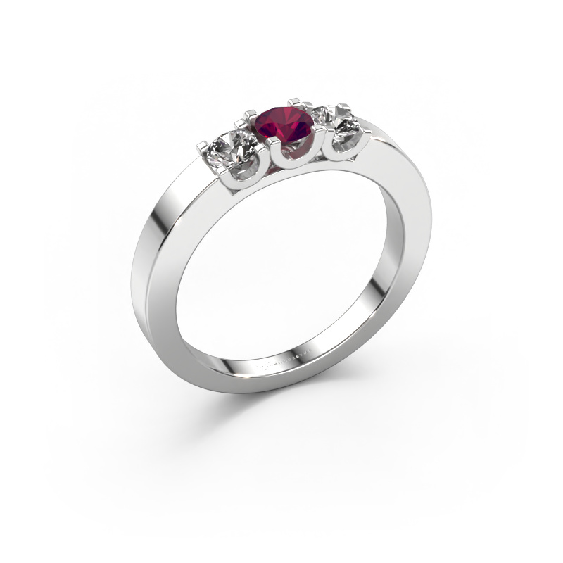 Bild von Ring Selina 1 950 Platin Rhodolit 3.7 mm
