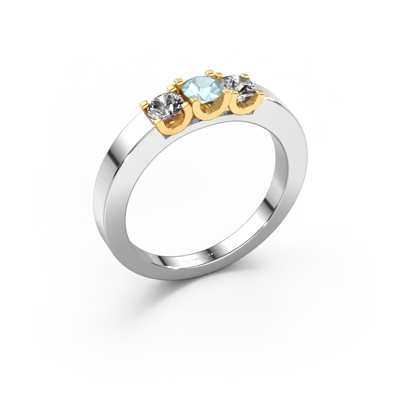 Bild von Ring Selina 1 585 Weißgold Aquamarin 3.7 mm
