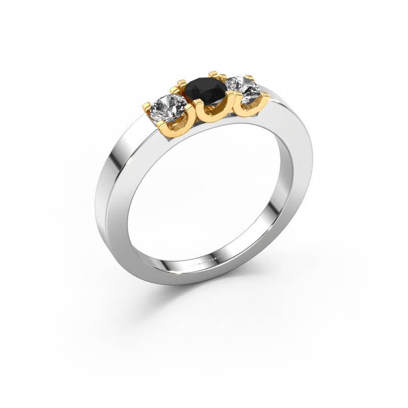 Bild von Ring Selina 1 585 Weißgold Schwarz Diamant 0.54 crt