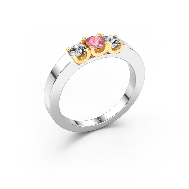 Image of Ring Selina 1 585 white gold Tourmaline pink 3.7 mm