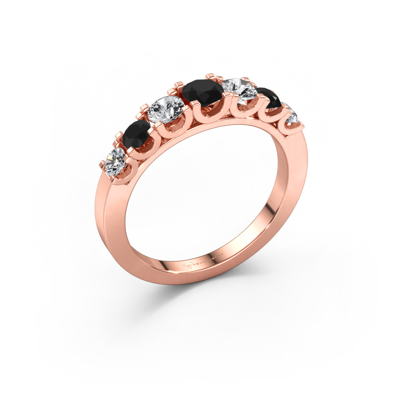 Immagine di Anello Selina 3 585 oro rosa Diamante nero 0.94 crt