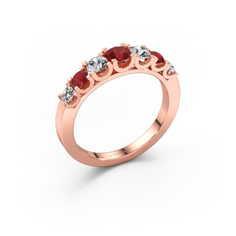 Bild av Ring Selina 3 585 roséguld Rubin 3.7 mm