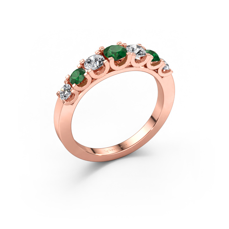 Bild av Ring Selina 3 585 roséguld Smaragd 3.7 mm