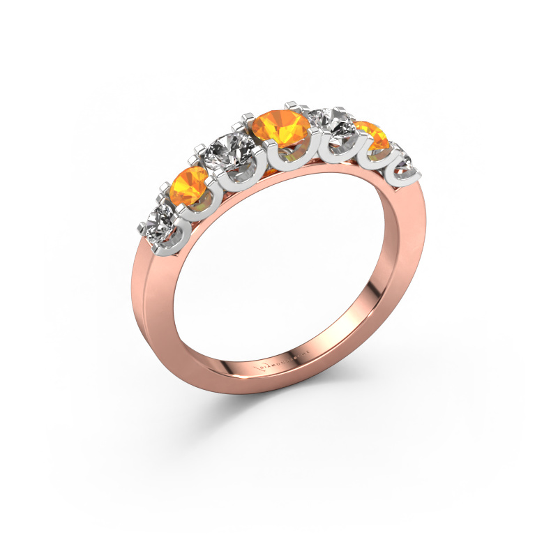 Image of Ring Selina 3 585 rose gold Citrin 3.7 mm