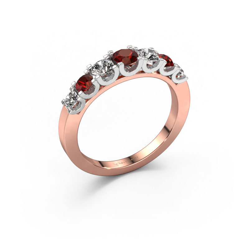 Image of Ring Selina 3 585 rose gold Garnet 3.7 mm
