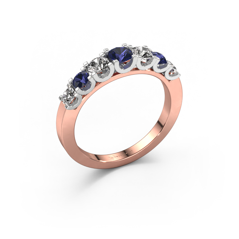 Bild von Ring Selina 3 585 Roségold Saphir 3.7 mm