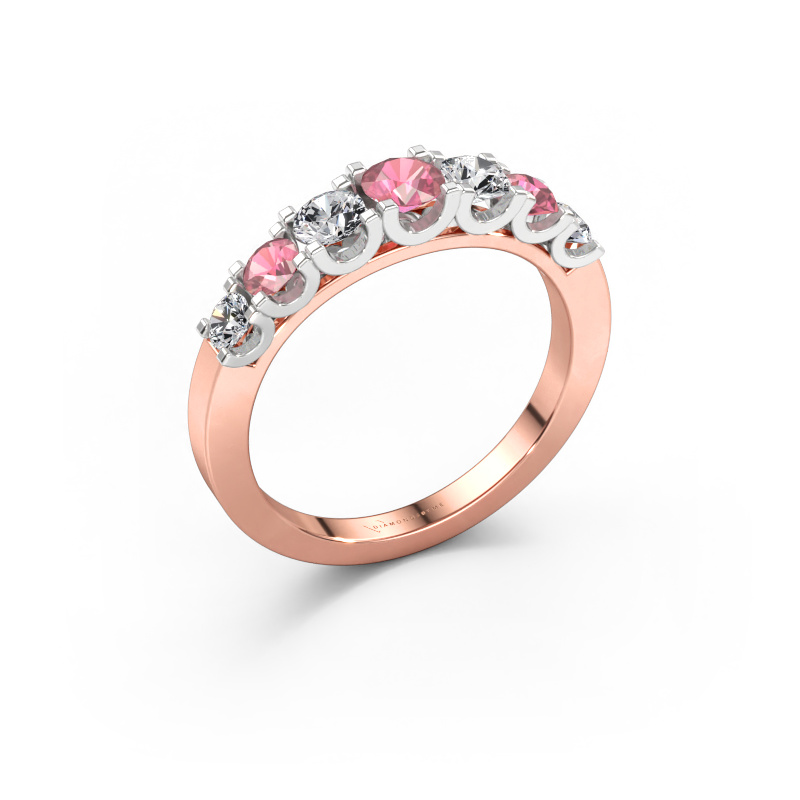 Bild von Ring Selina 3 585 Roségold Turmalin rosa 3.7 mm