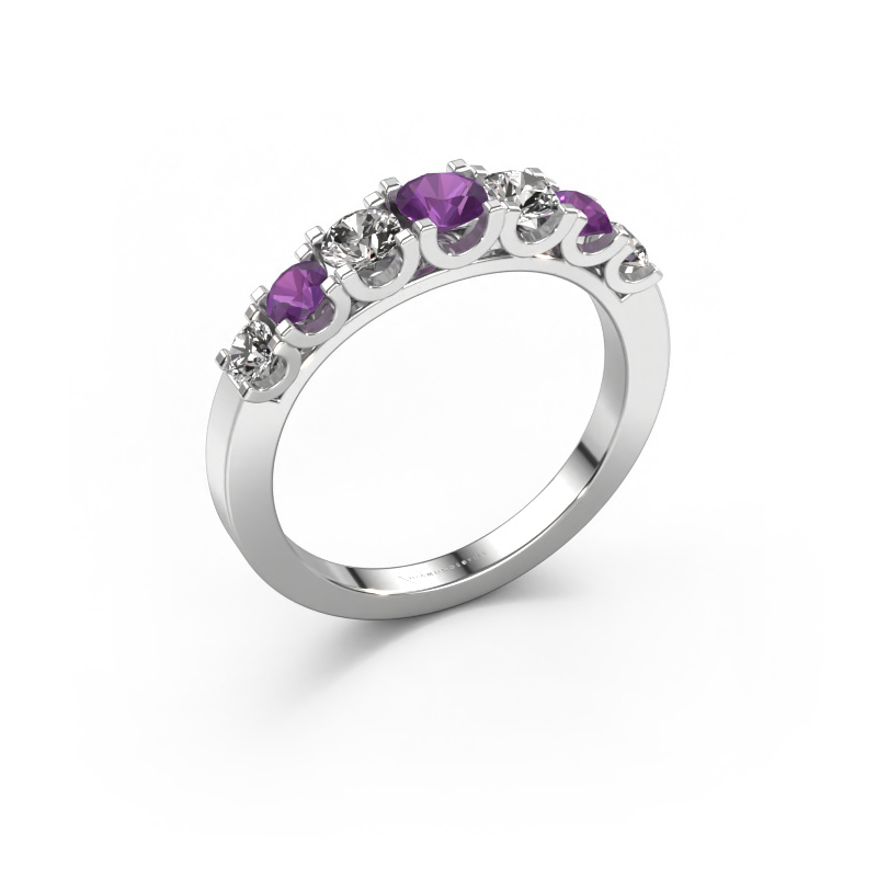 Bild von Ring Selina 3 585 Weißgold Amethyst 3.7 mm