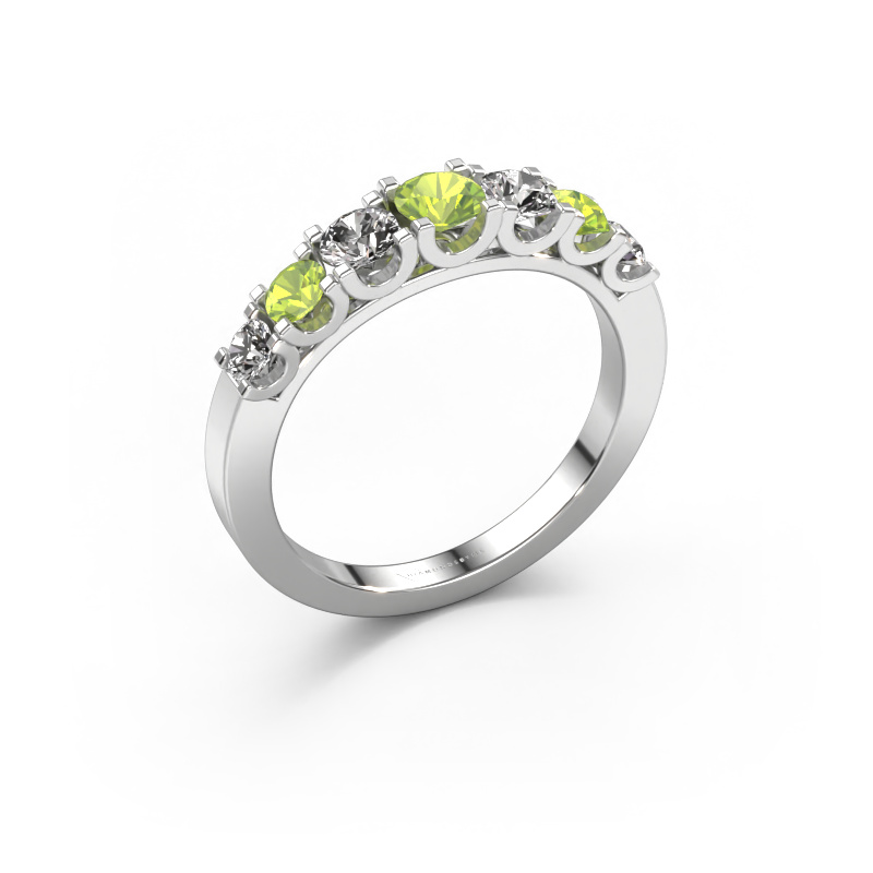 Image of Ring Selina 3 950 platinum Peridot 3.7 mm
