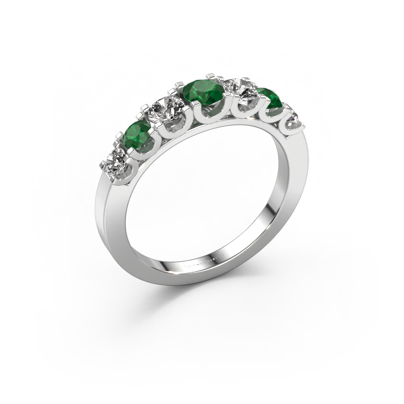 Image of Ring Selina 3 950 platinum Emerald 3.7 mm