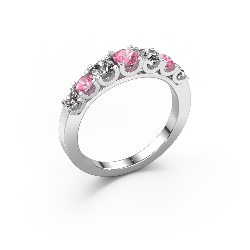 Bild von Ring Selina 3 950 Platin Pink Saphir 3.7 mm