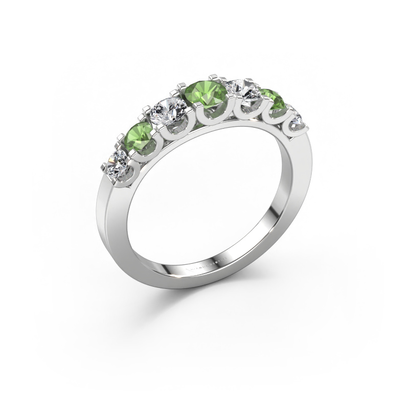 Afbeelding van Ring Selina 3 585 witgoud Toermalijn groen 3.7 mm