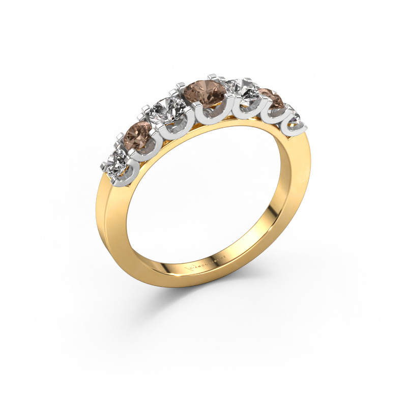 Bild von Ring Selina 3 585 Gold Braun Diamant 0.86 crt