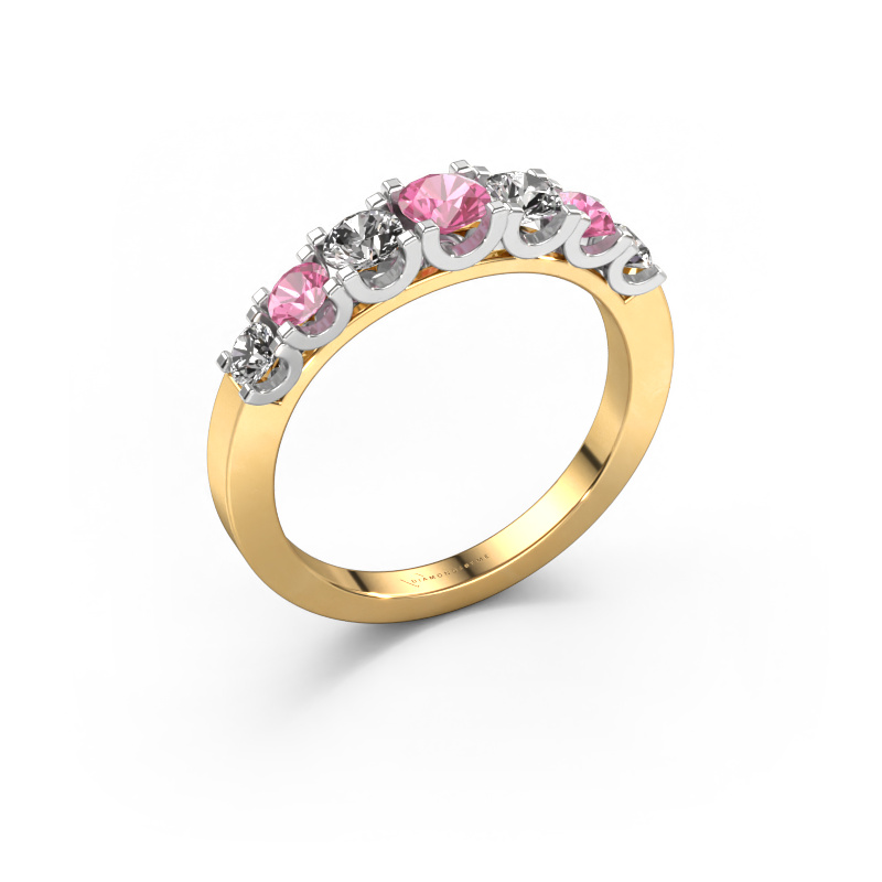 Image of Ring Selina 3 585 gold Pink sapphire 3.7 mm