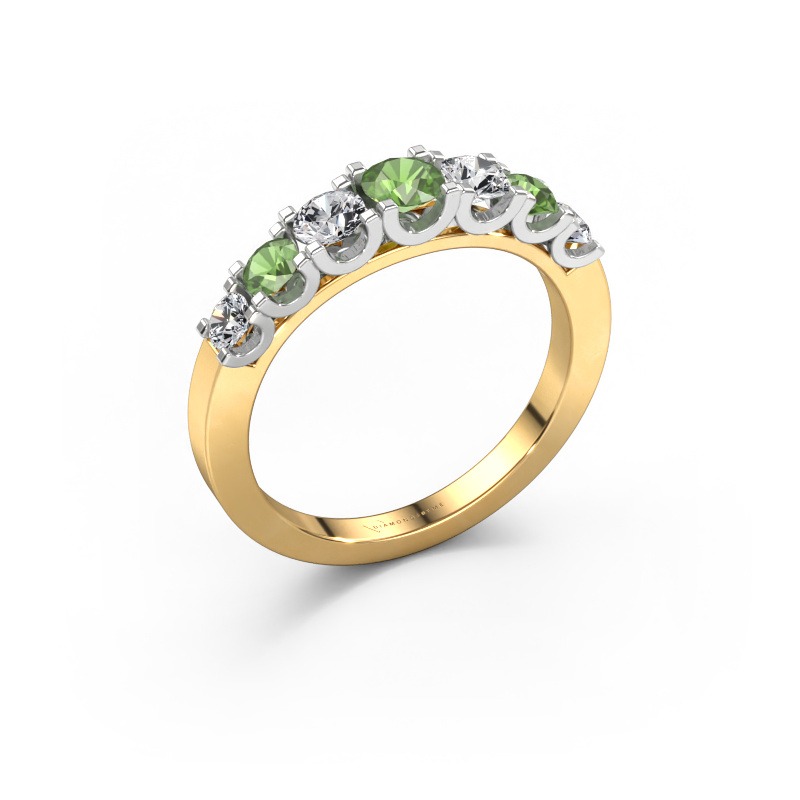 Afbeelding van Ring Selina 3 585 goud Toermalijn groen 3.7 mm
