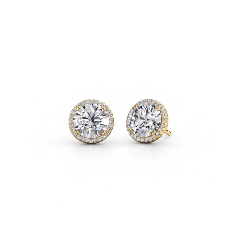 Image of Earrings Seline rnd 585 gold Diamond 4.24 crt