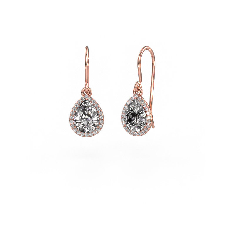 Image of Drop earrings Seline per 585 rose gold Diamond 2.24 crt