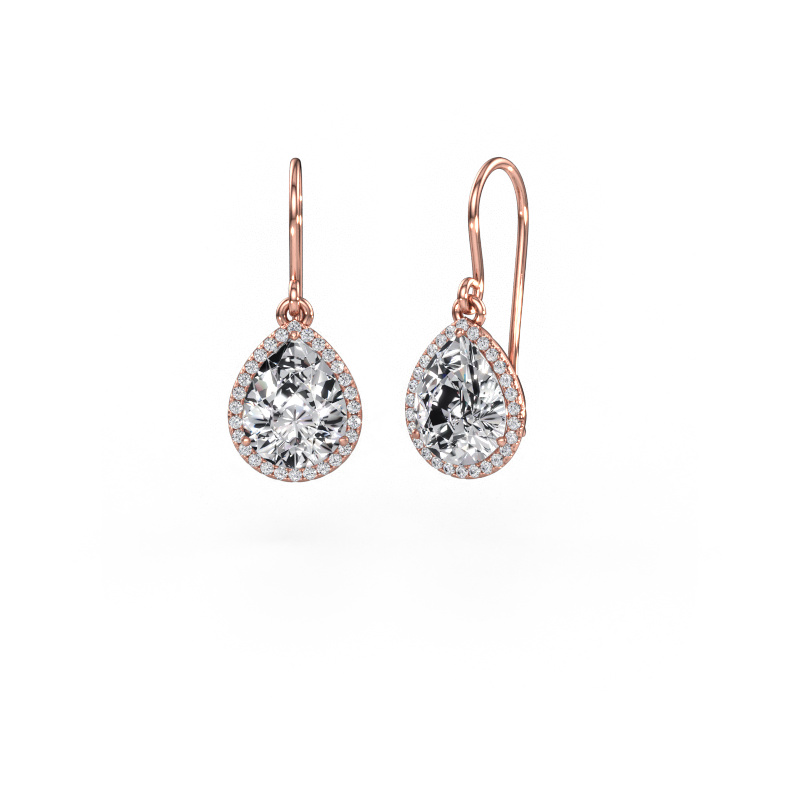 Image de Pendants d'oreilles Seline per 585 or rose Diamant 3.28 crt