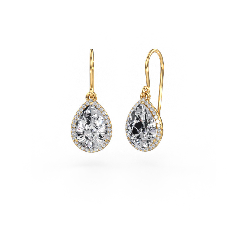 Image of Drop earrings Seline per 585 gold Lab grown diamond 4.50 crt