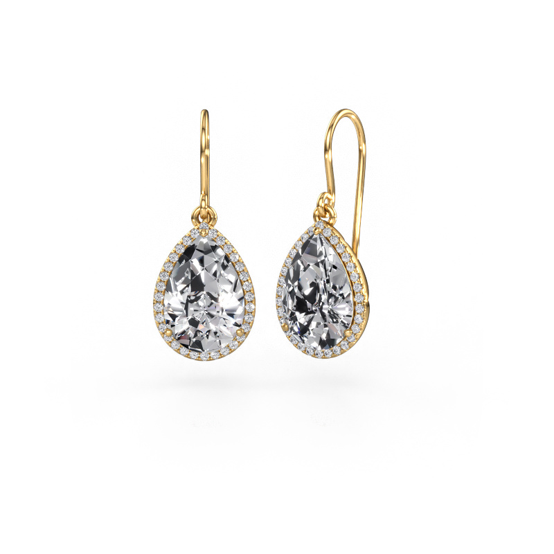 Image of Drop earrings Seline per 585 gold Lab grown diamond 6.32 crt