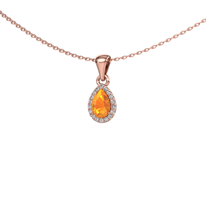 Image of Pendant Seline per 585 rose gold Citrin 6x4 mm