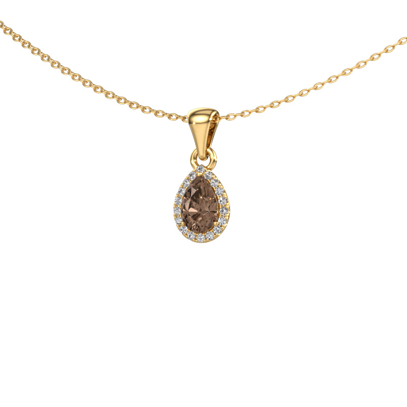 Image of Pendant Seline per 585 gold Brown diamond 0.53 crt