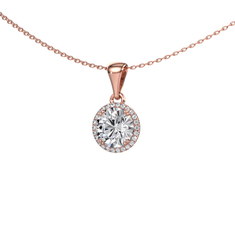 Image of Pendant Seline rnd 585 rose gold Diamond 2.14 crt