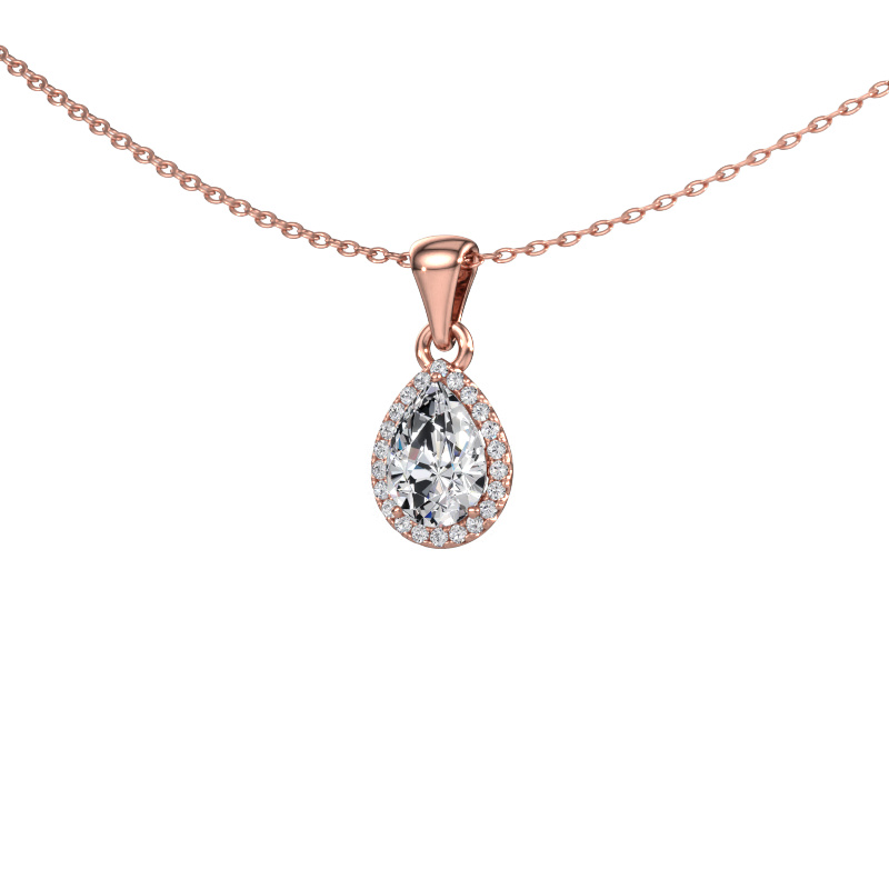 Image de Pendentif Seline per 585 or rose Diamant synthétique 0.74 crt