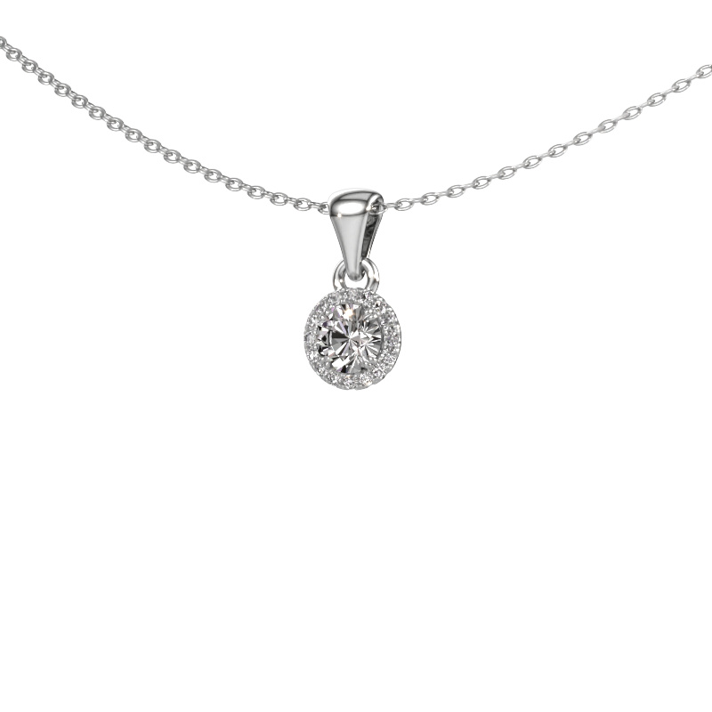 Image of Pendant Seline rnd 585 white gold Diamond 0.38 crt