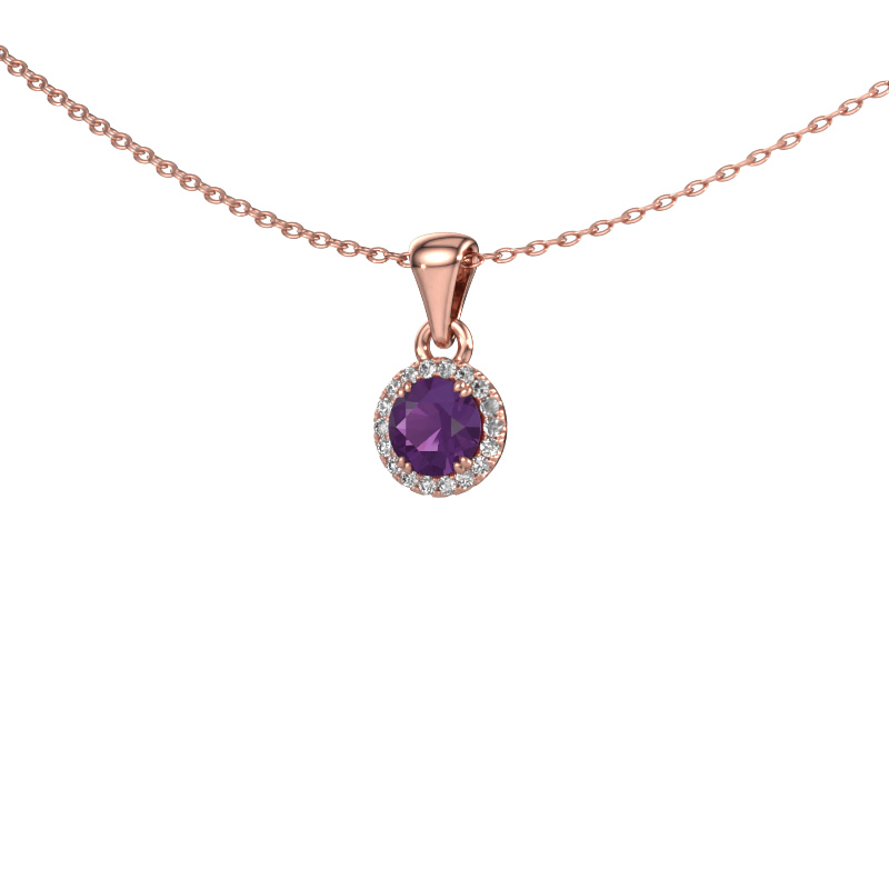 Bild von Anhänger Seline rnd 585 Roségold Amethyst 4.7 mm