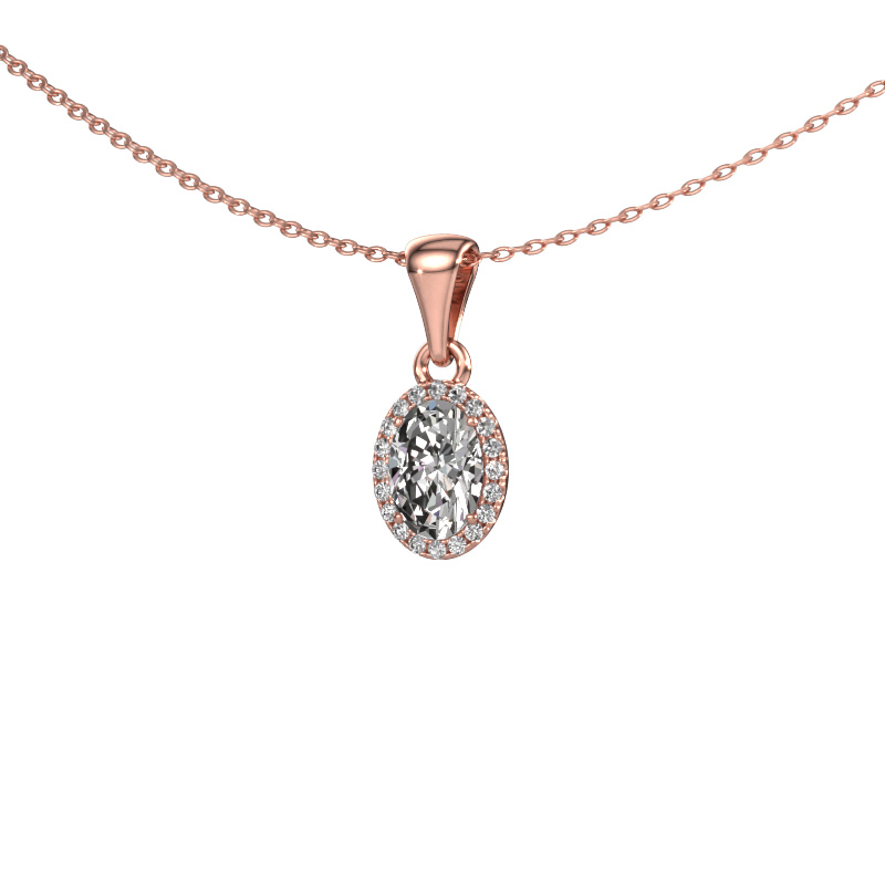Bild von Anhänger Seline ovl 585 Roségold Lab-grown Diamant 0.800 crt