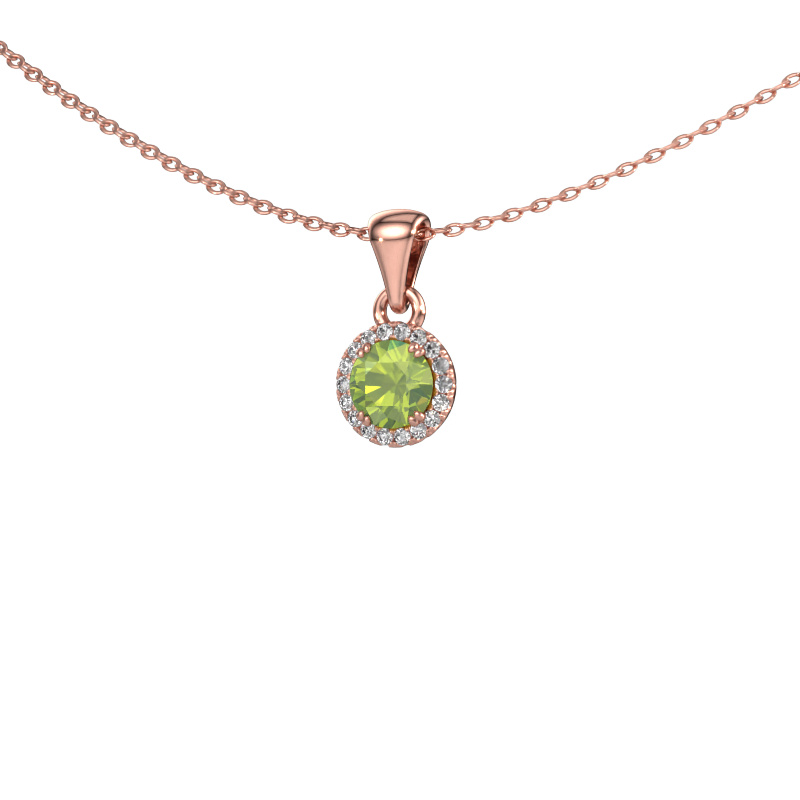 Image of Pendant Seline rnd 585 rose gold Peridot 4.7 mm