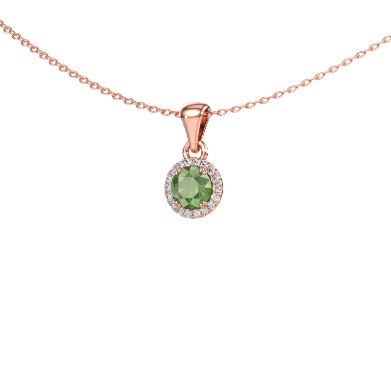 Bild av Hänge Seline rnd 585 roséguld Grön turmalin 4.7 mm