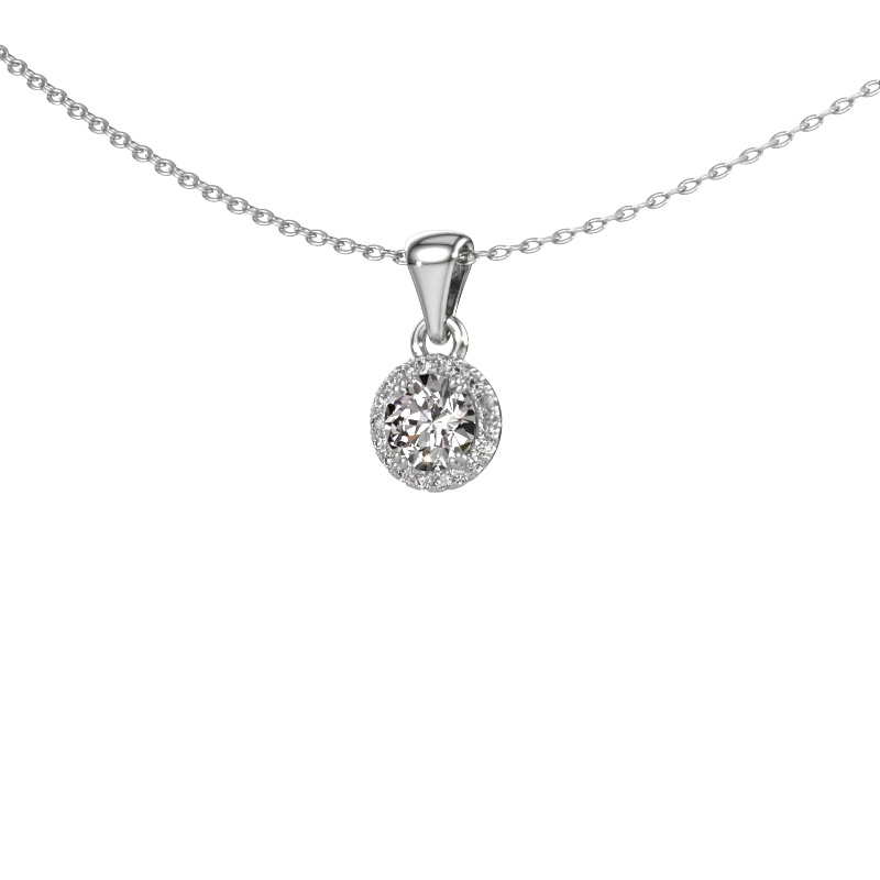 Image of Pendant Seline rnd 585 white gold Zirconia 4.7 mm