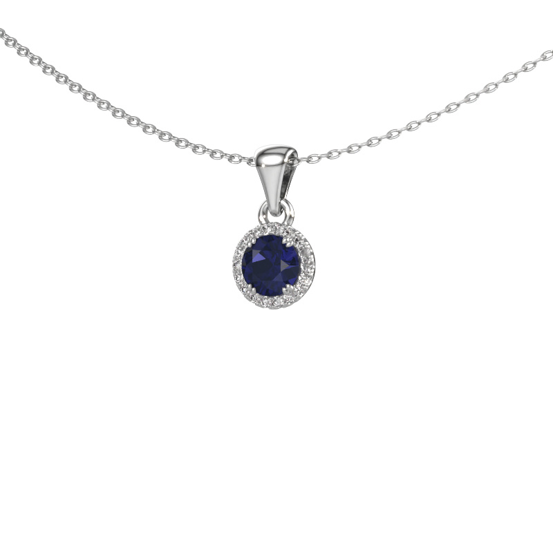 Image of Pendant Seline rnd 585 white gold Sapphire 4.7 mm