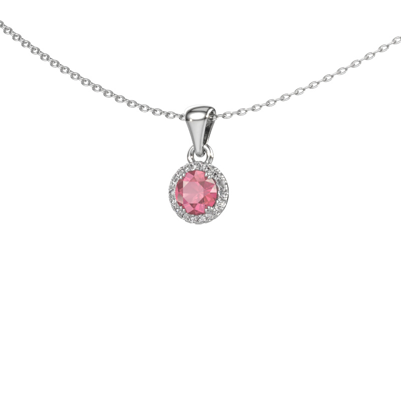 Bild von Anhänger Seline rnd 585 Weißgold Turmalin rosa 4.7 mm