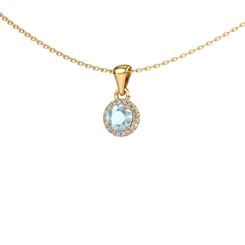 Image of Pendant Seline rnd 585 gold Aquamarine 4.7 mm