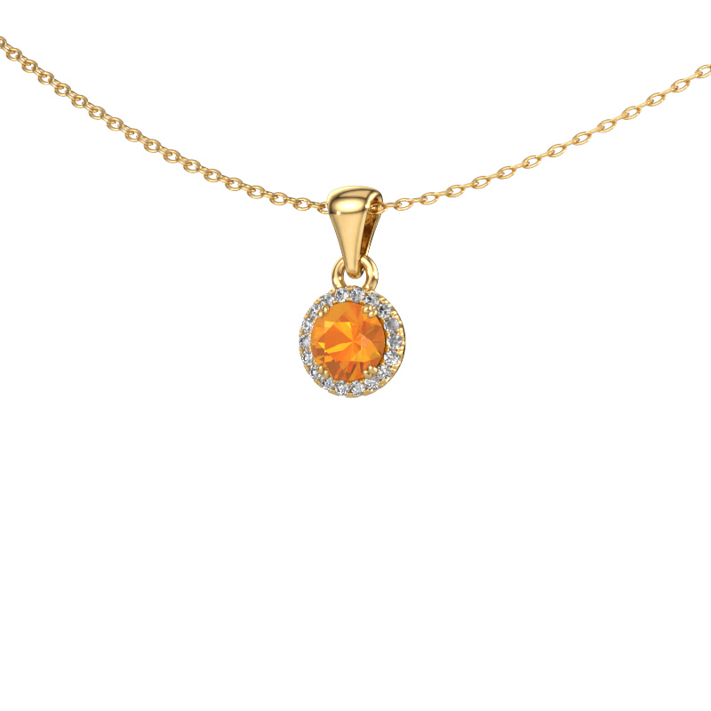 Image of Pendant Seline rnd 585 gold Citrin 4.7 mm