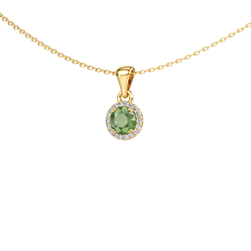 Bild von Anhänger Seline rnd 585 Gold Turmalin grün 4.7 mm